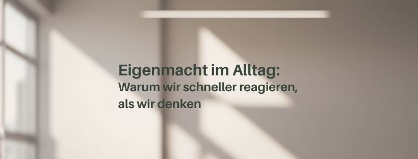 Du betrachtest gerade Eigenmacht im Alltag: Warum wir schneller reagieren, als wir denken